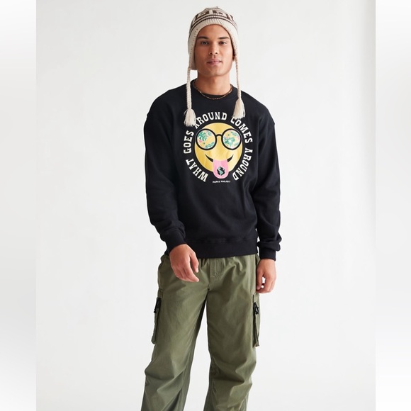 Mens Small NWT Parks Project Black ‘What Goes Around Comes Around’ Crewneck - Picture 2 of 5